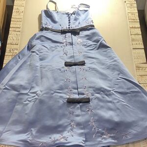 Cherish apparel Elegant periwinkle Embroidered Dress girls size 6 Cinderella